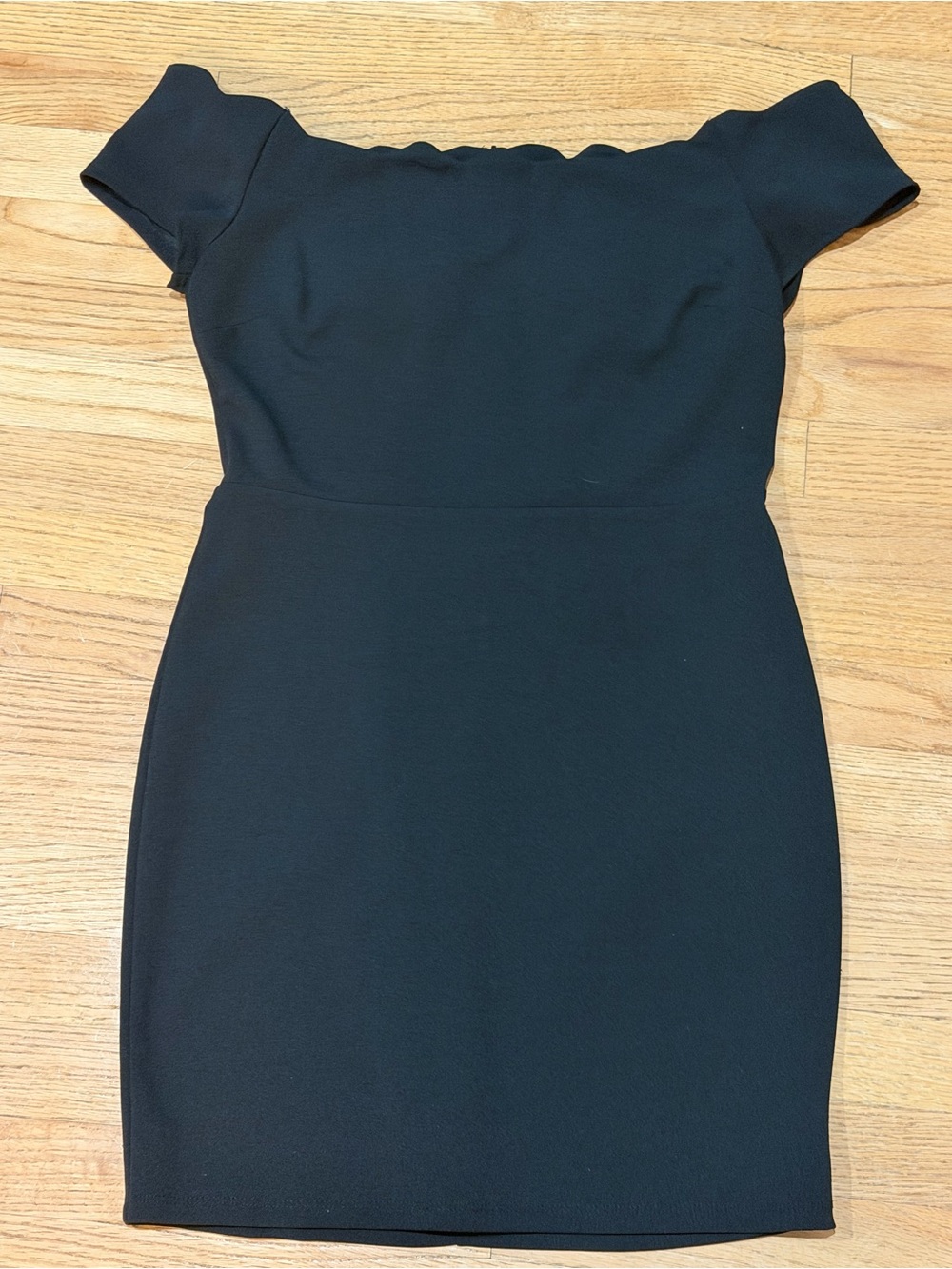 B Darlin Off the Shoulder black dress